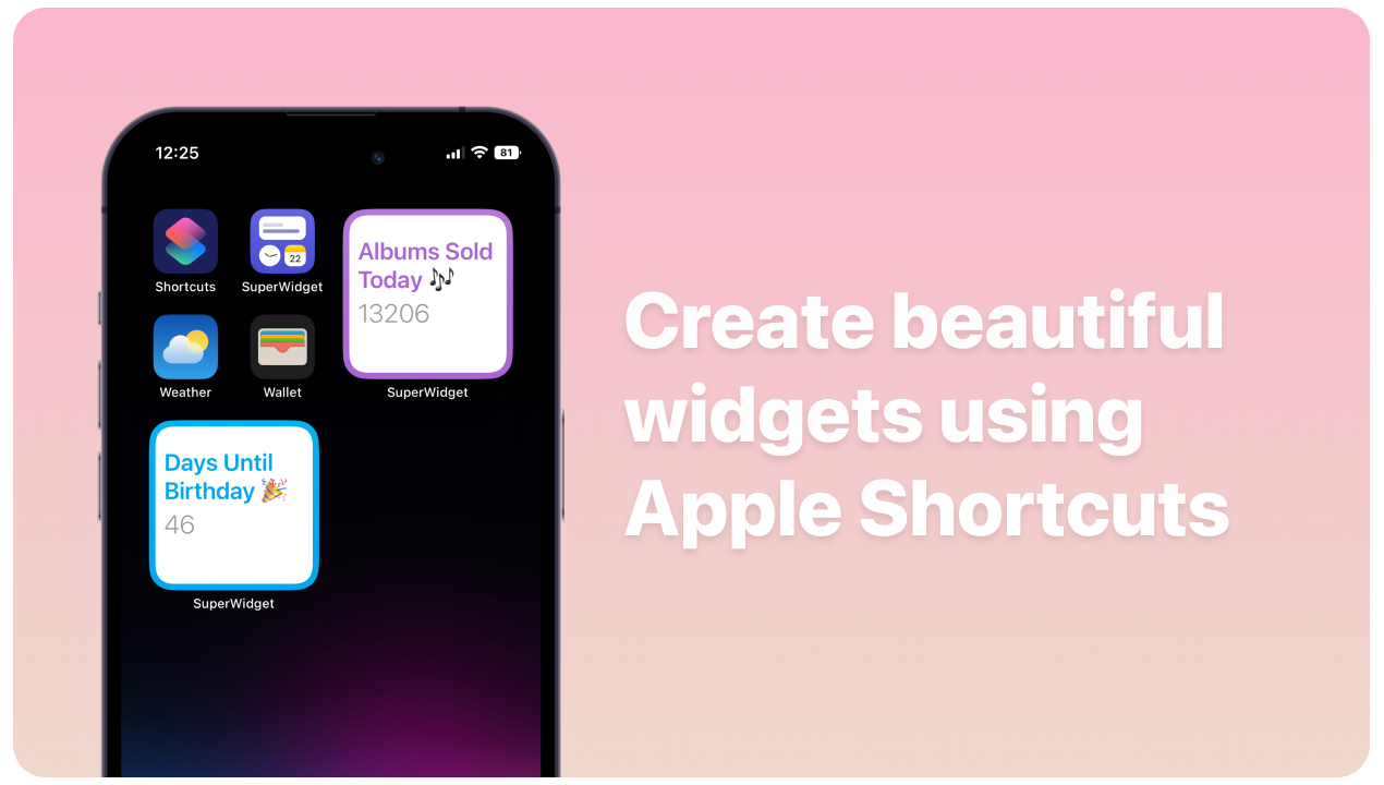 Create beautiful widgets using Apple Shortcuts
